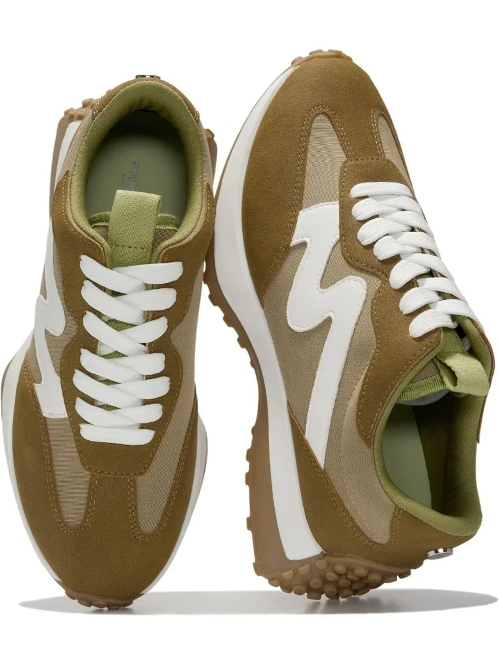 Women's Camel Lightweight Non Slip Mesh Breathable Casual Canvas Sneakers